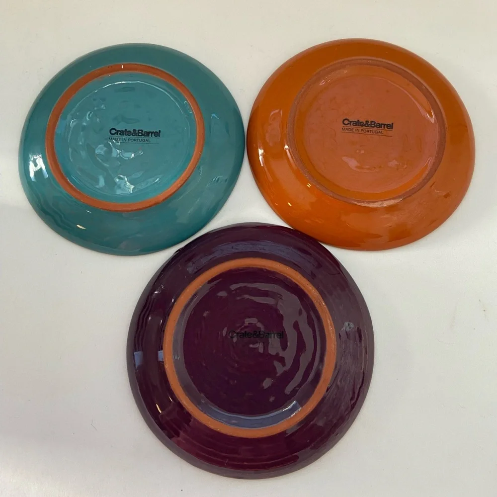 (3) Crate&Barrel cocktail plates